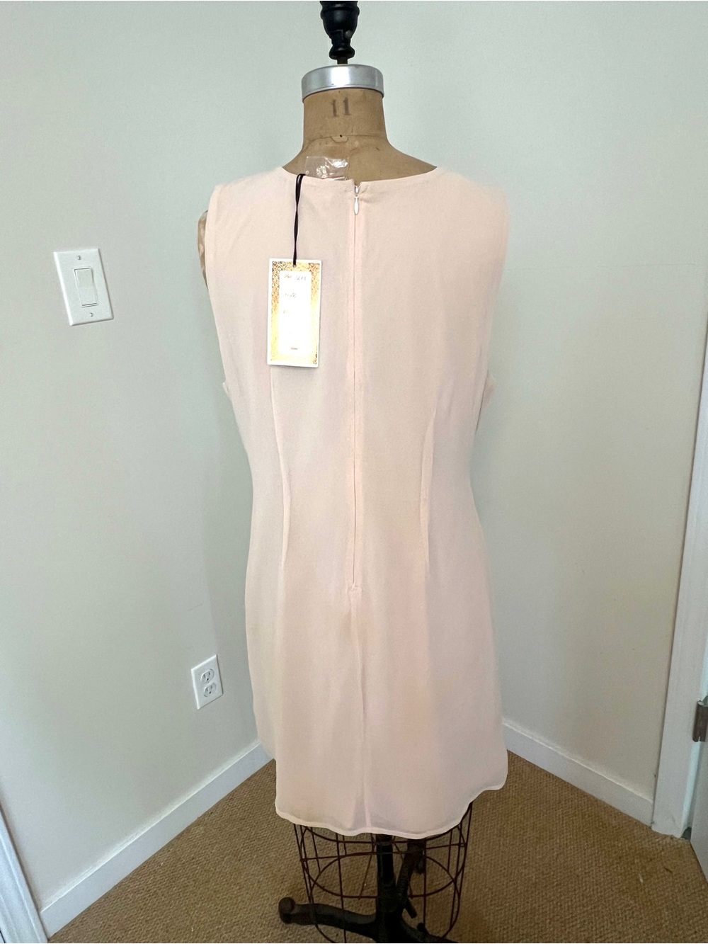 Maya Blush-Beige Sequin Embellished Mini Dress - Picture 4 of 8